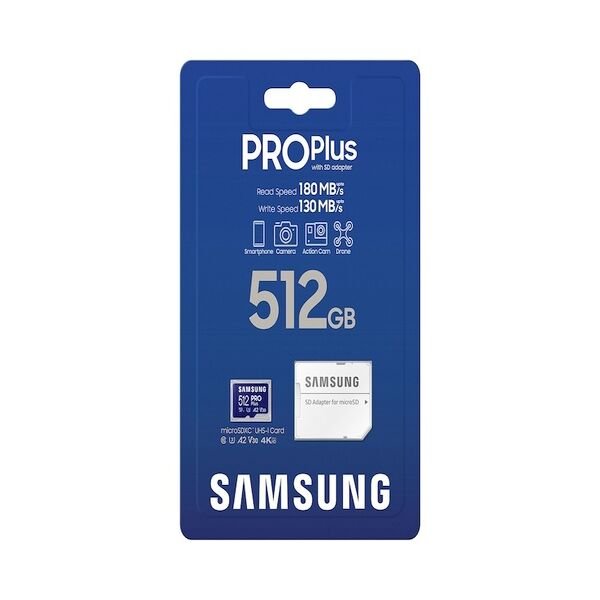 Samsung PRO Plus microSDXC Card with Adapter - 512GB